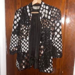 Vintage sequins swing jacket